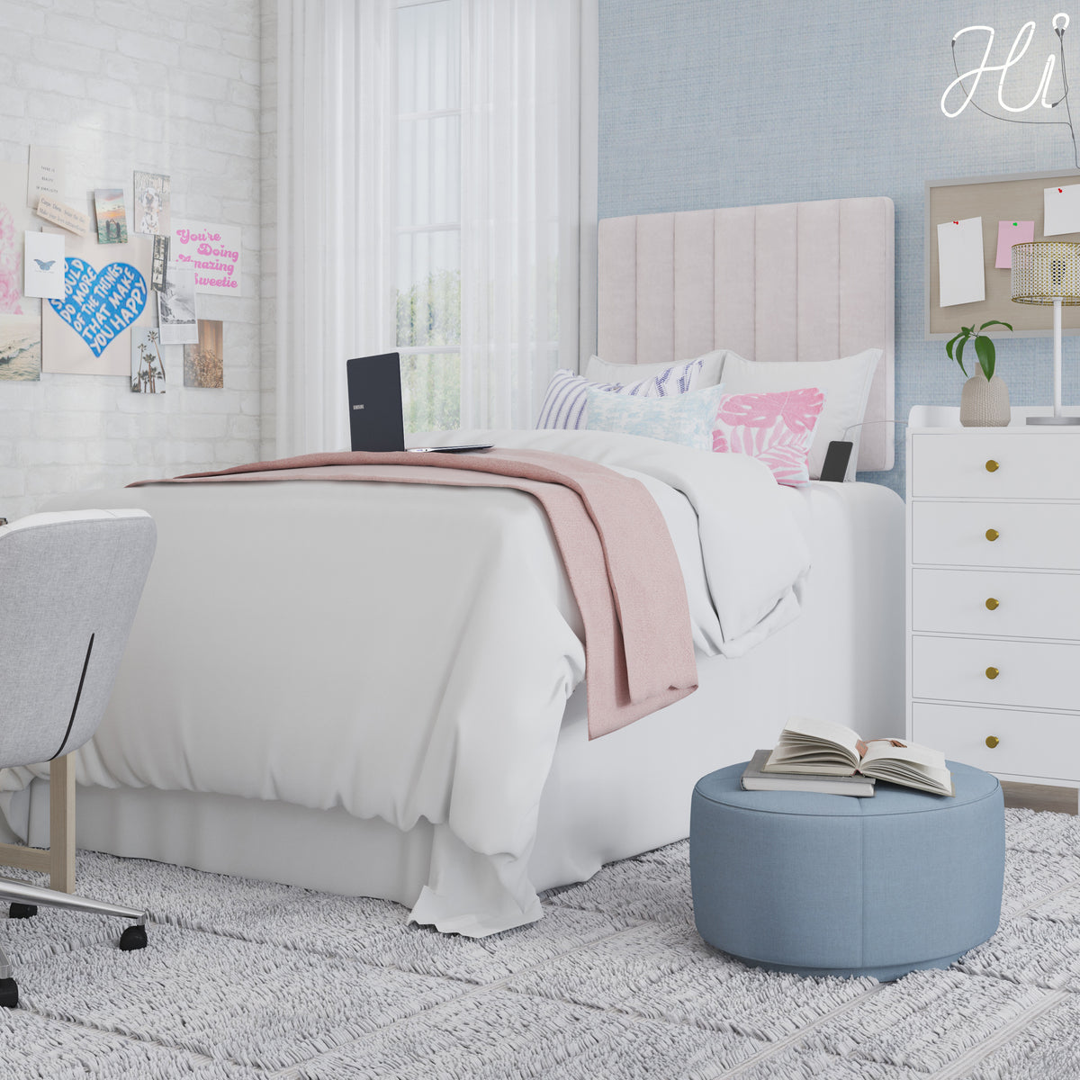 Annie Upholstered Hanging Headboard
