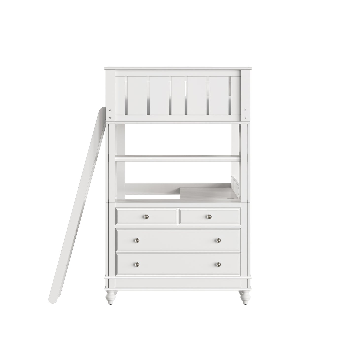 Lake House Wood Loft Bed with Desk