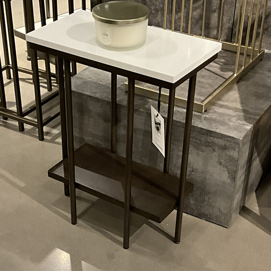 Coletown Metal Accent Table with Stone Top
