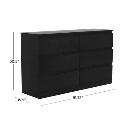 Brindle Wood 6 Drawer Dresser