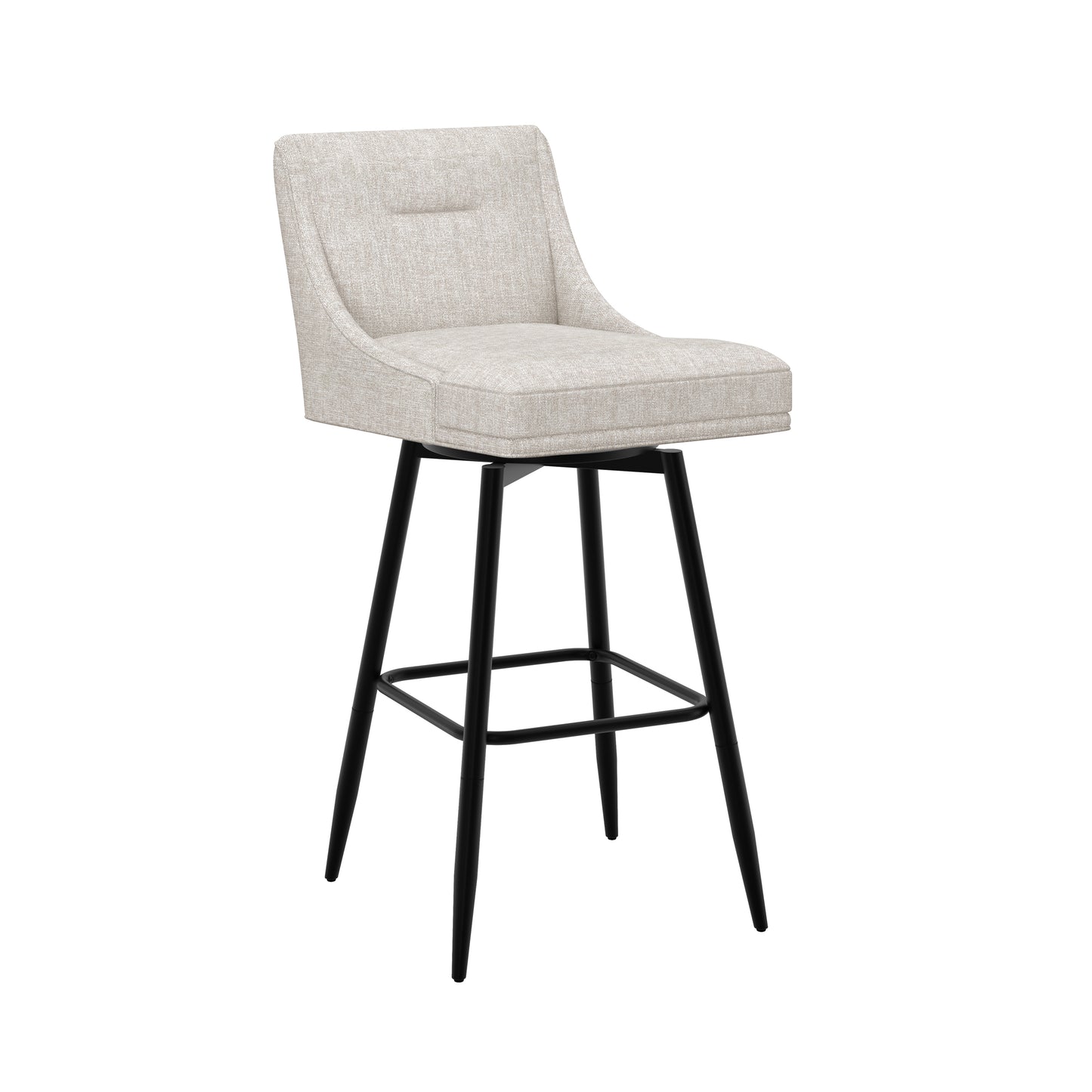 Uniquely Yours Metal Stool, Tapered Back / Oatmeal / Black