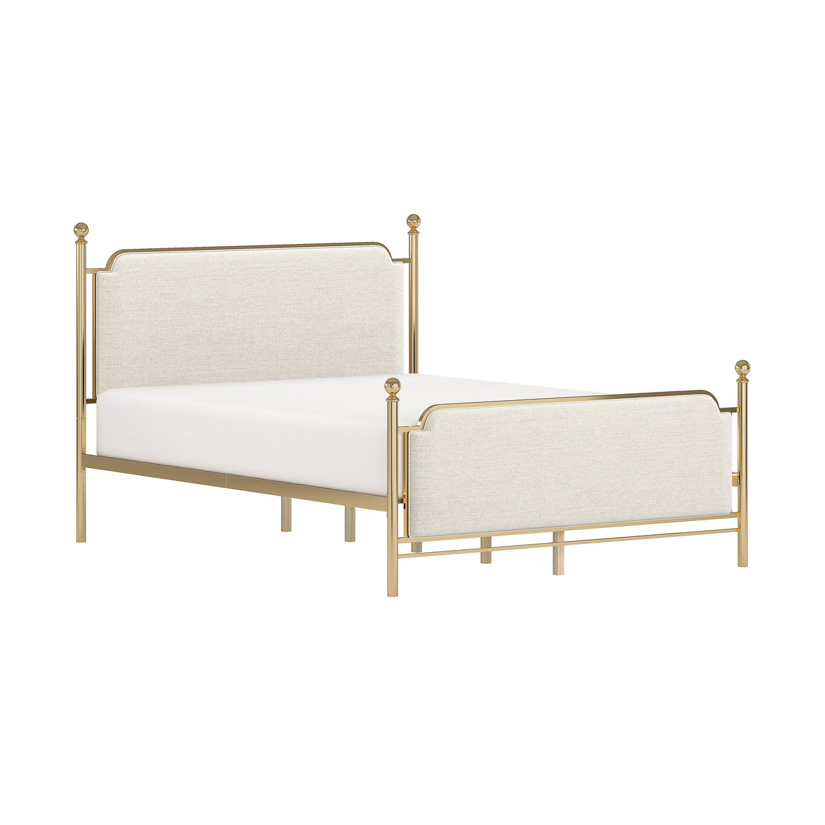 Birch Run Metal and Upholstered Rails and Slats