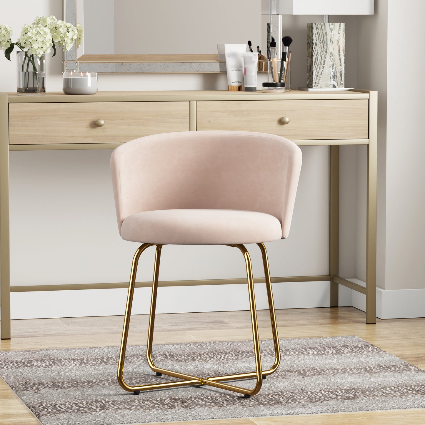 Callista Metal Vanity Stool