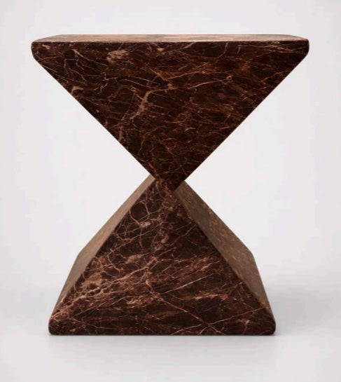 Harding Reinforced Concrete Side Table, Chocolate