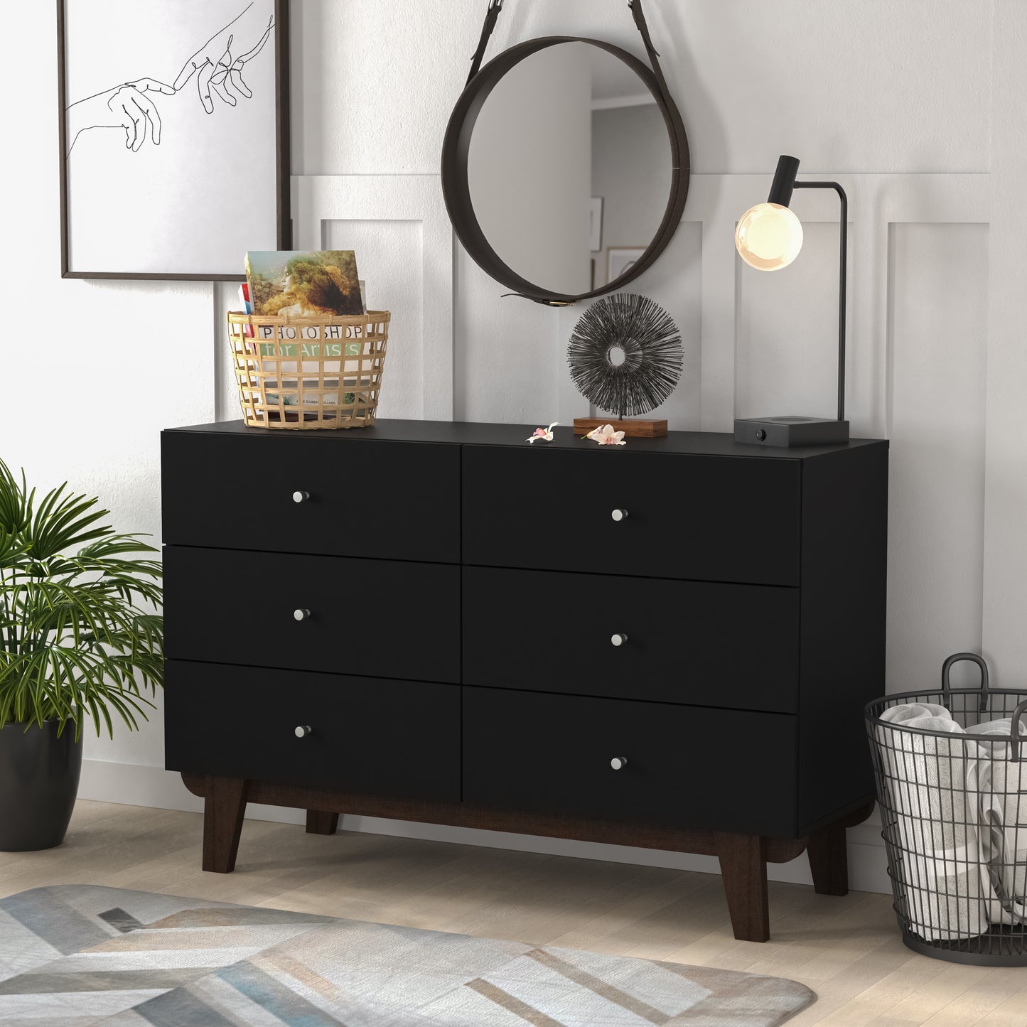 Kincaid Wood 6 Drawer Dresser