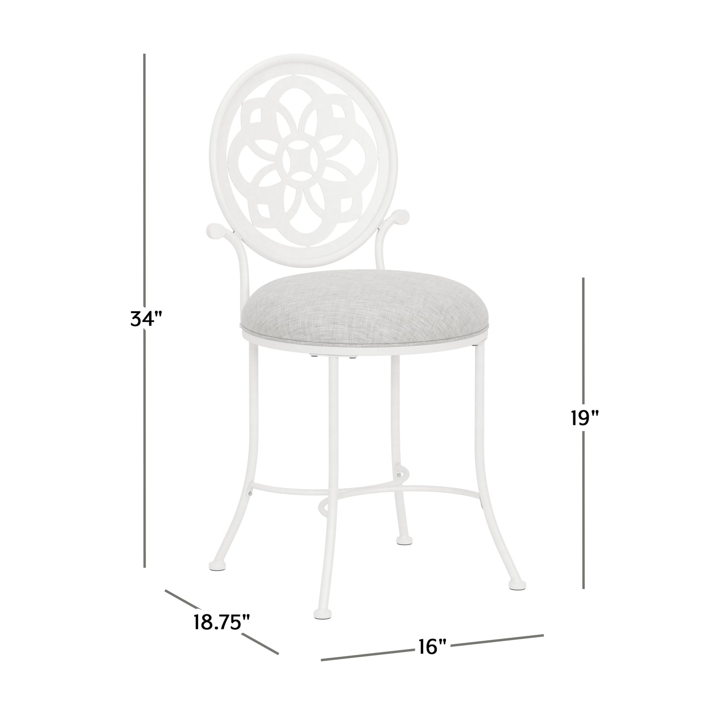 Marsala Metal Vanity Stool