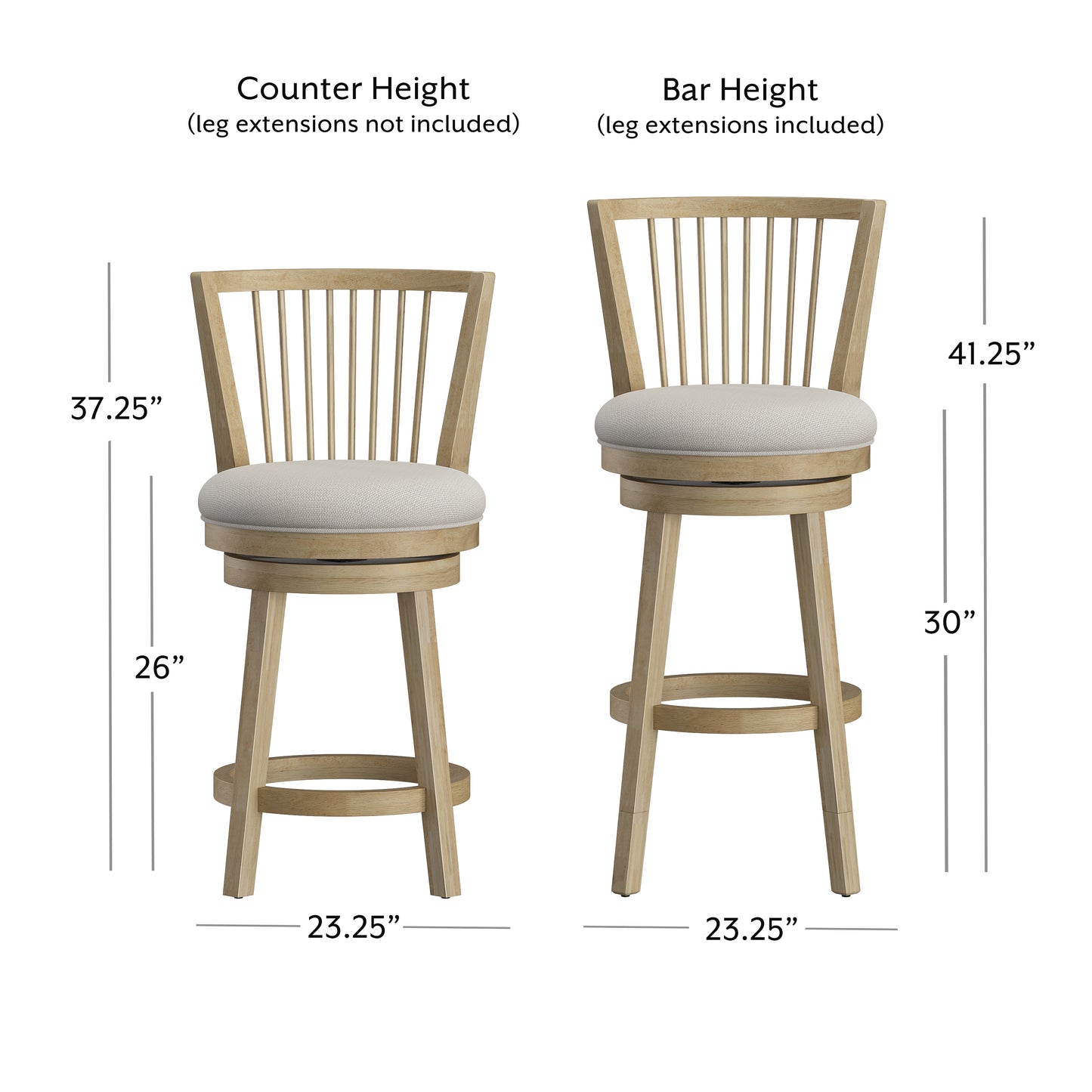 Garlington Wood Counter and Bar Stools