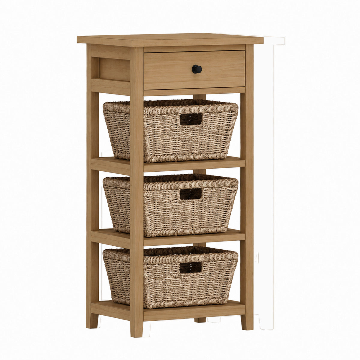 Tuscan Retreat® Basket Stand with Drawer and Open Sides