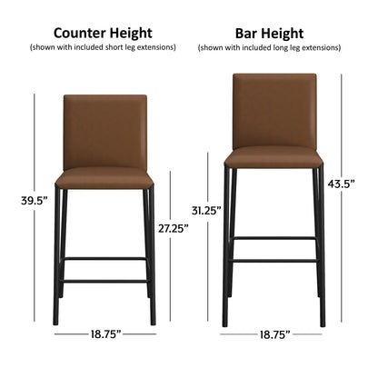 Bronte Metal Counter and Bar Stools