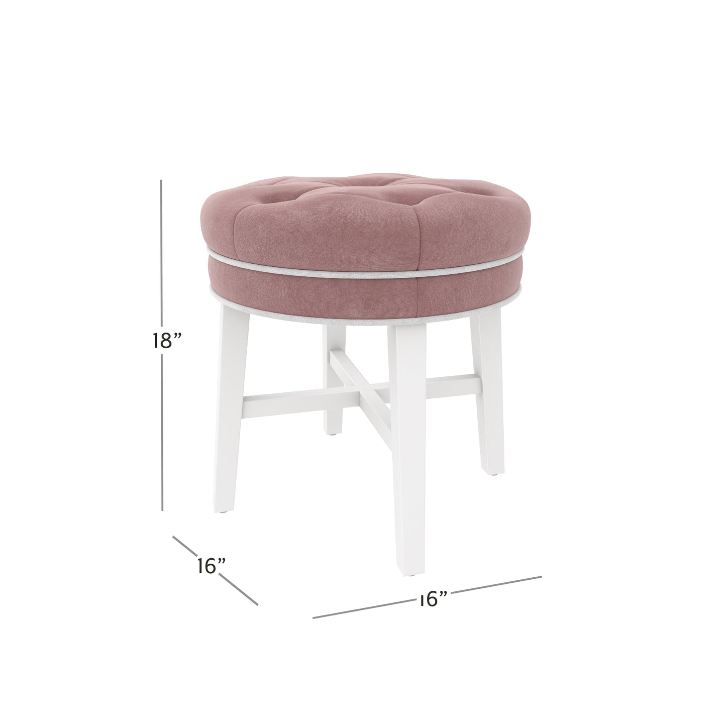 Sophia Wood Vanity Stool