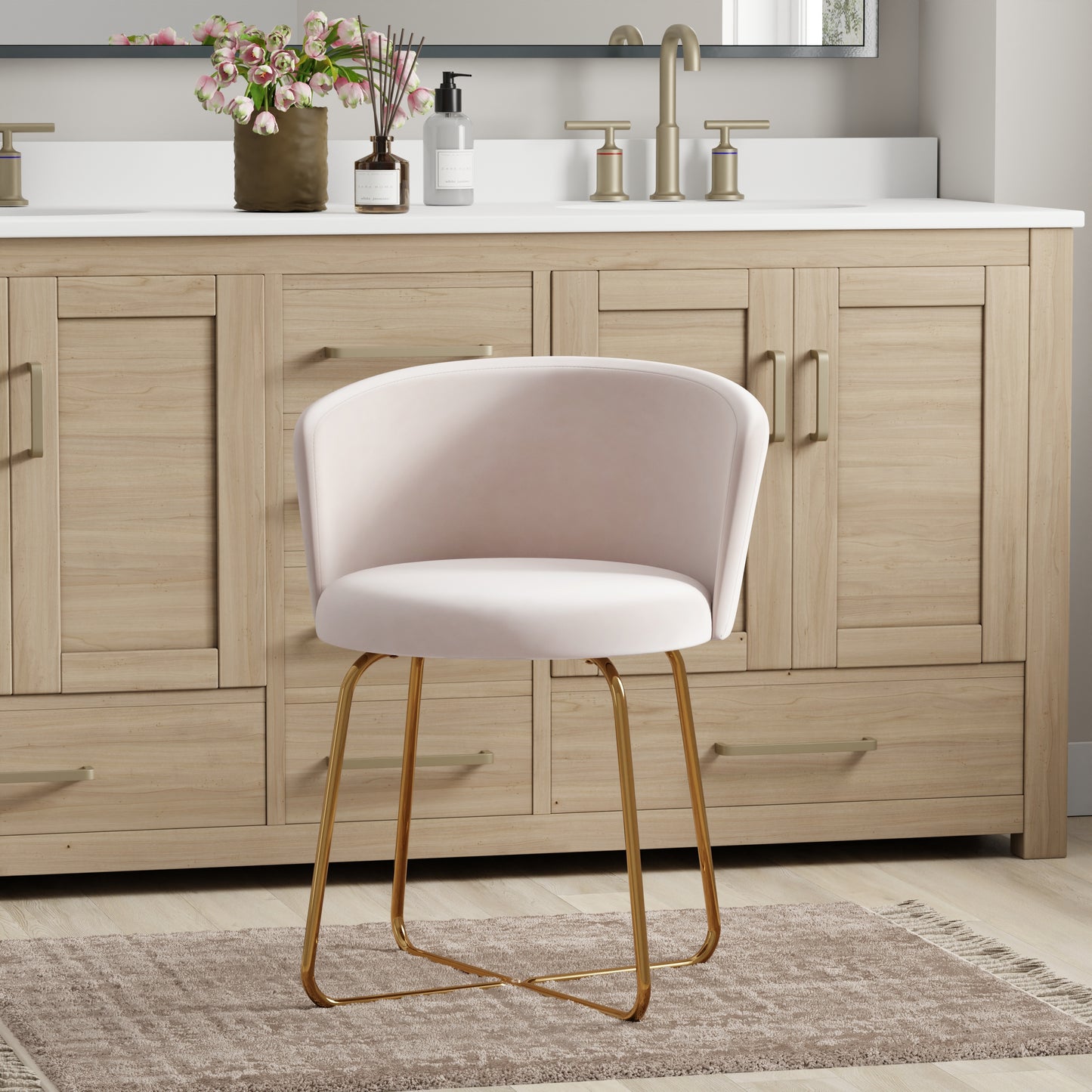 Marisol Metal Vanity Stool