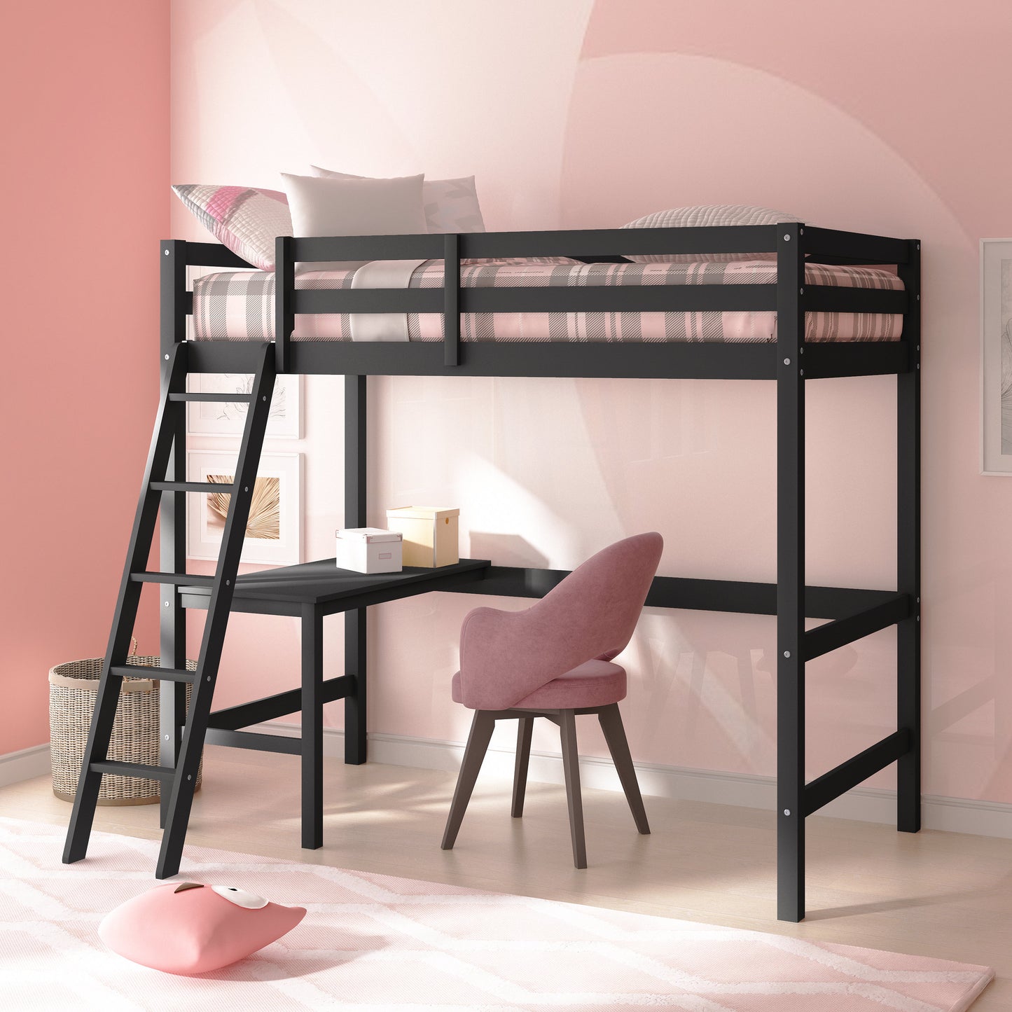 Granwood Wood Twin Loft Bed