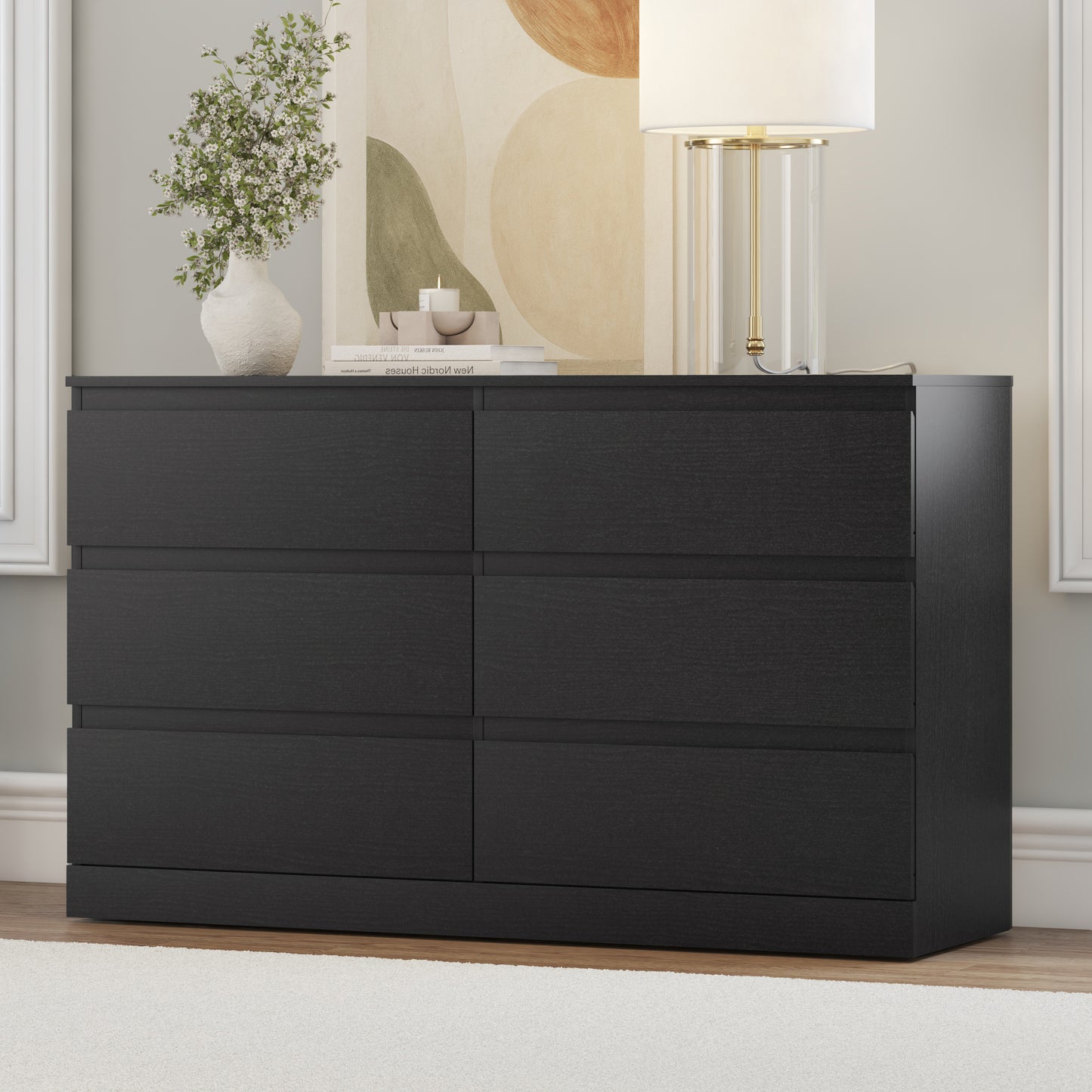 Brindle Wood 6 Drawer Dresser