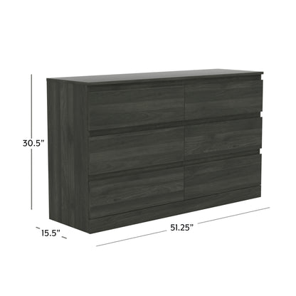 Brindle Wood 6 Drawer Dresser