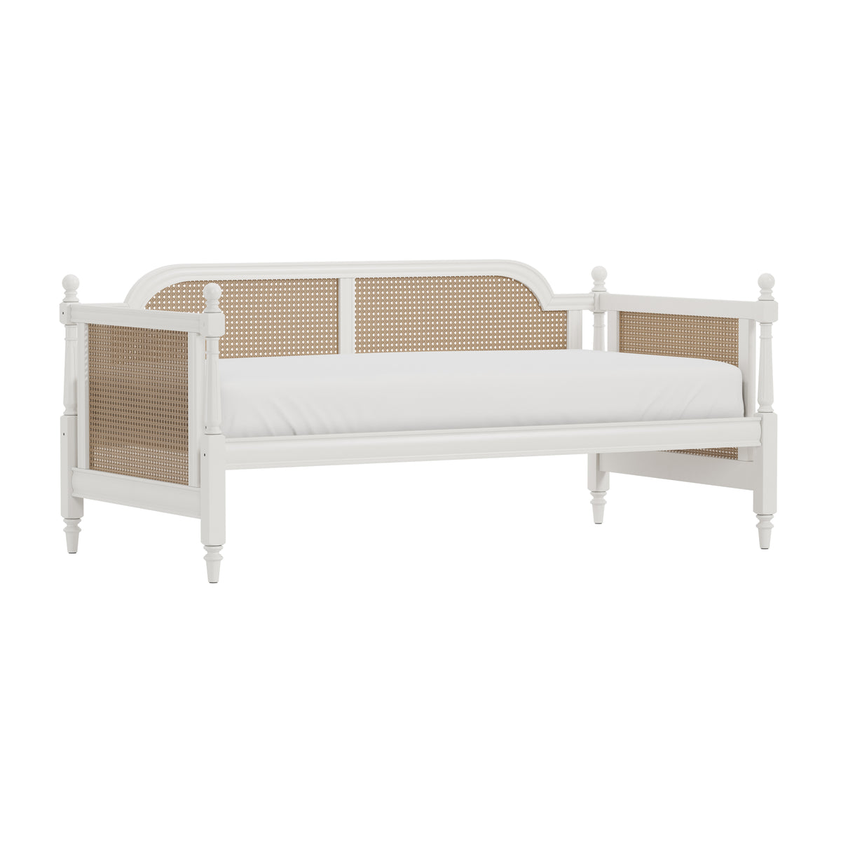 Melanie Wood and Cane Daybed Back, Rails and Slats
