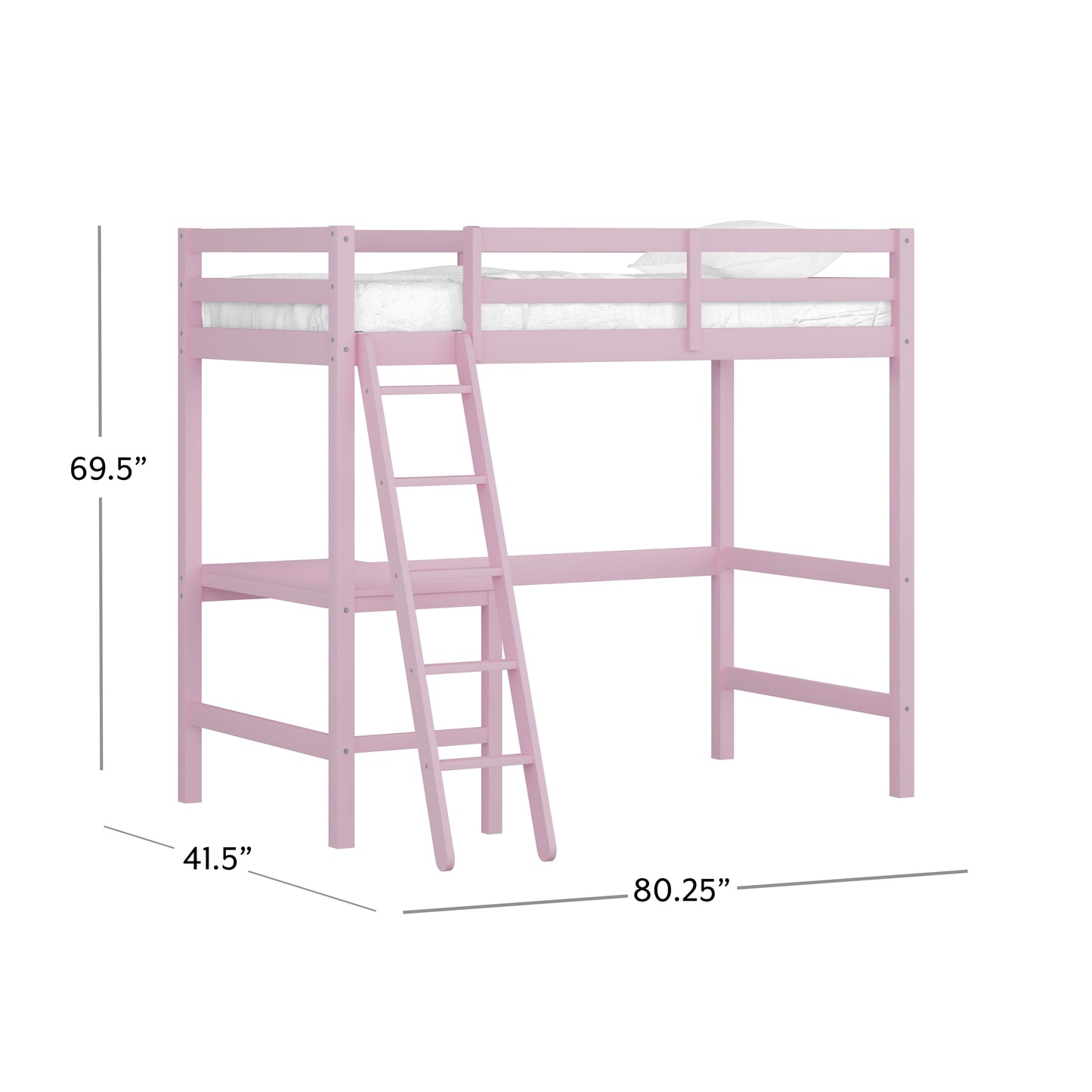 Caspian Wood Twin Loft Bed