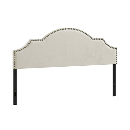 Cynthia Upholstered Full/Queen Adjustable Headboard, Cream