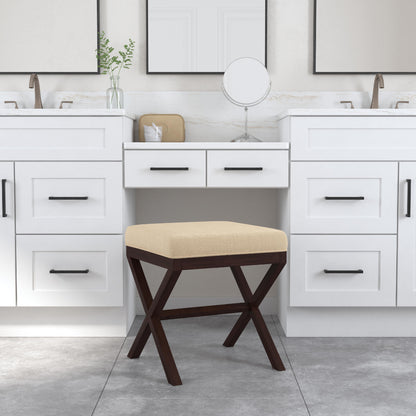 Morgan Wood Vanity Stool