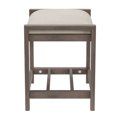 Amelia Wood Vanity Stool