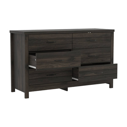 Lancaster Wood 6 Drawer Dresser
