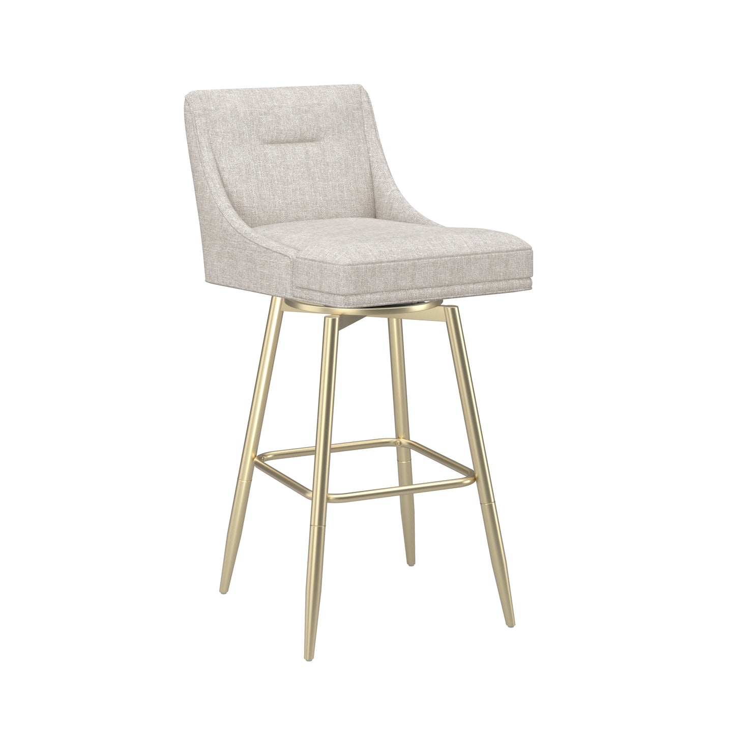Uniquely Yours Metal Stool, Tapered Back / Oatmeal / Champagne