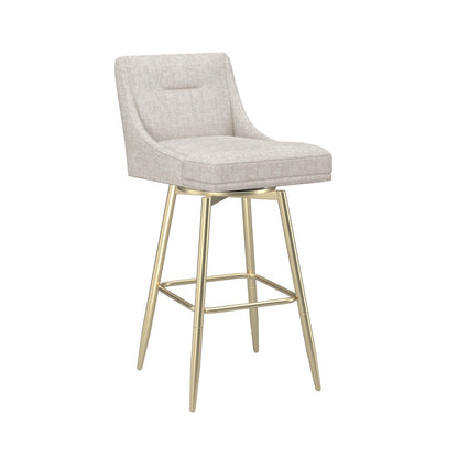 Uniquely Yours Metal Stool, Tapered Back / Oatmeal / Champagne