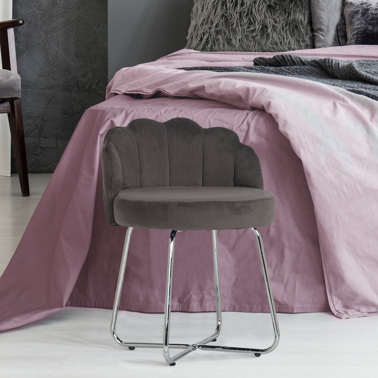 Catalina Metal Vanity Stool
