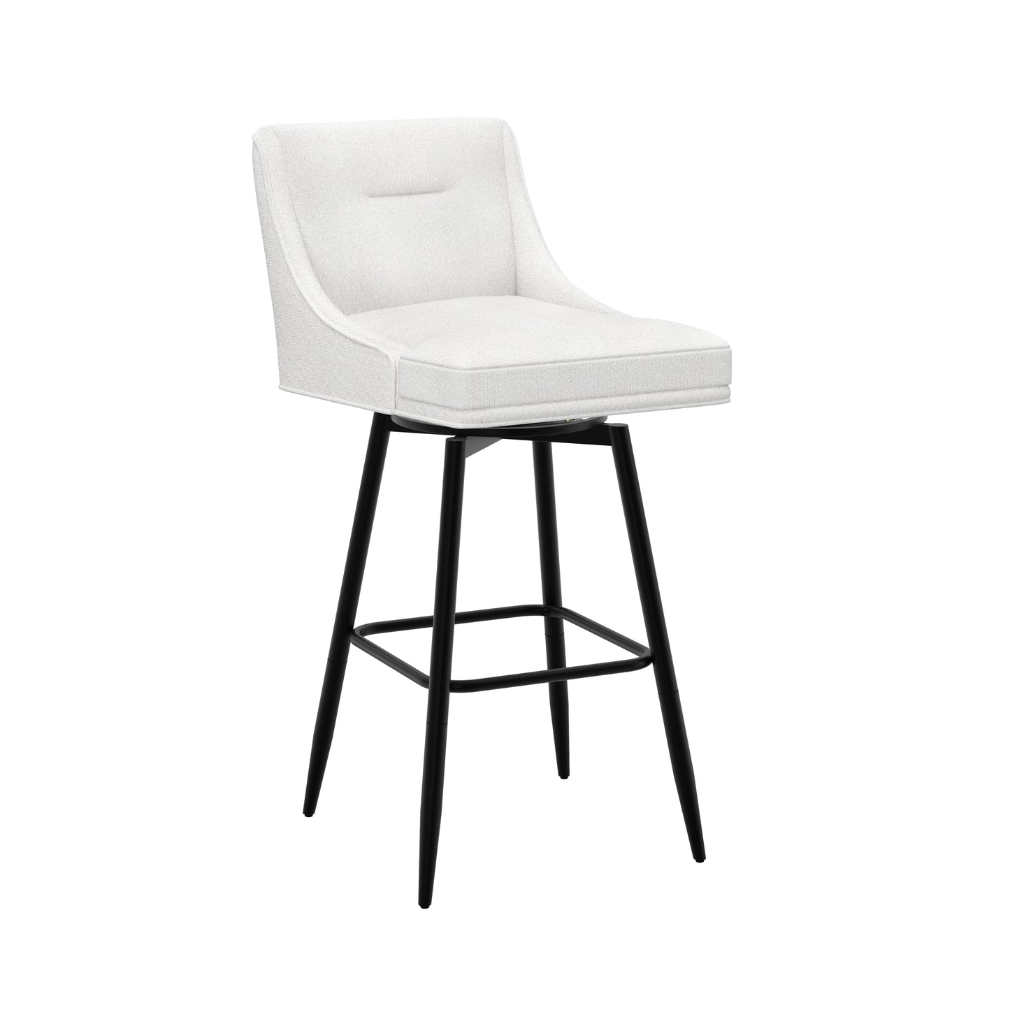 Uniquely Yours Metal Stool, Tapered Back / Salt / Black