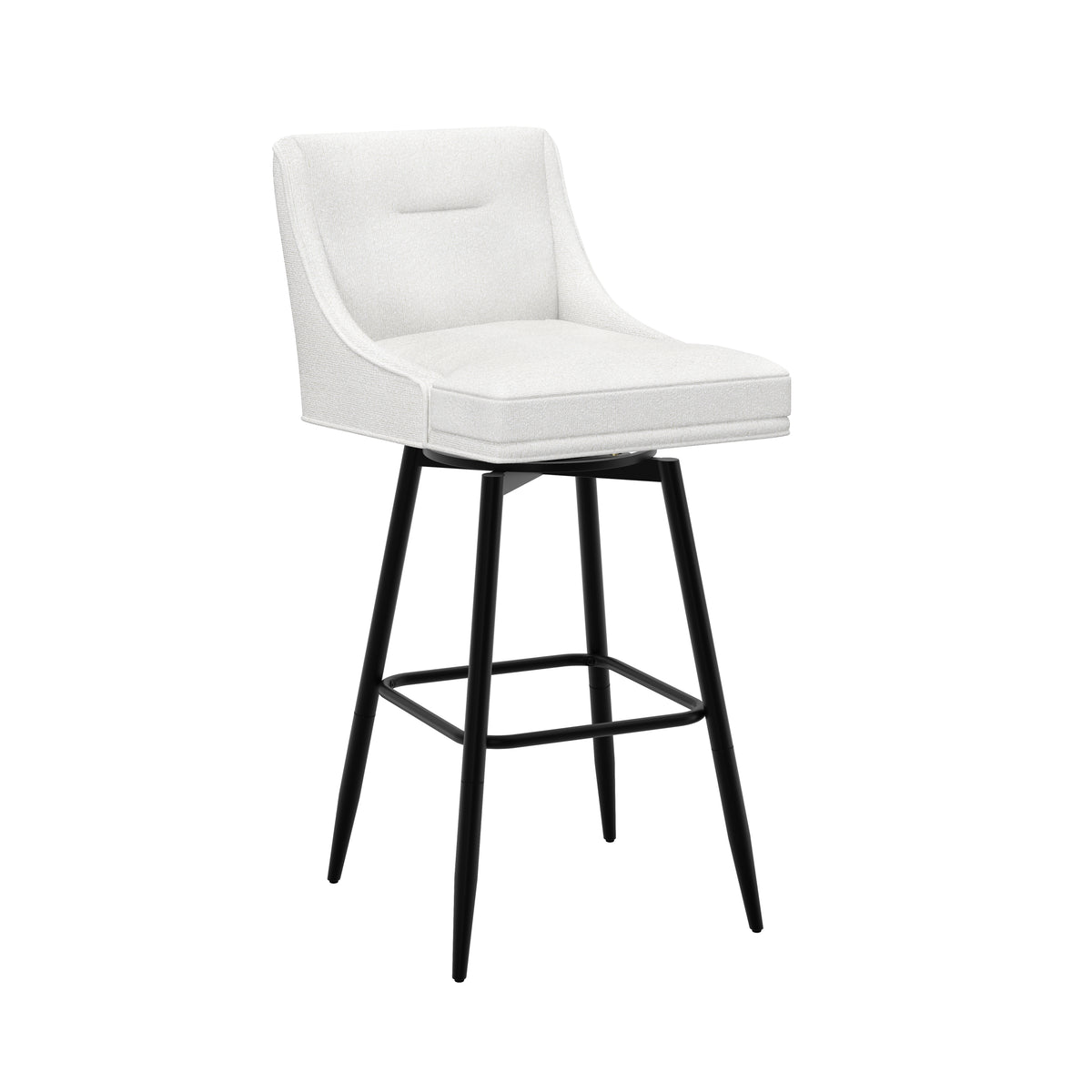 Uniquely Yours Metal Stool, Tapered Back / Salt / Black