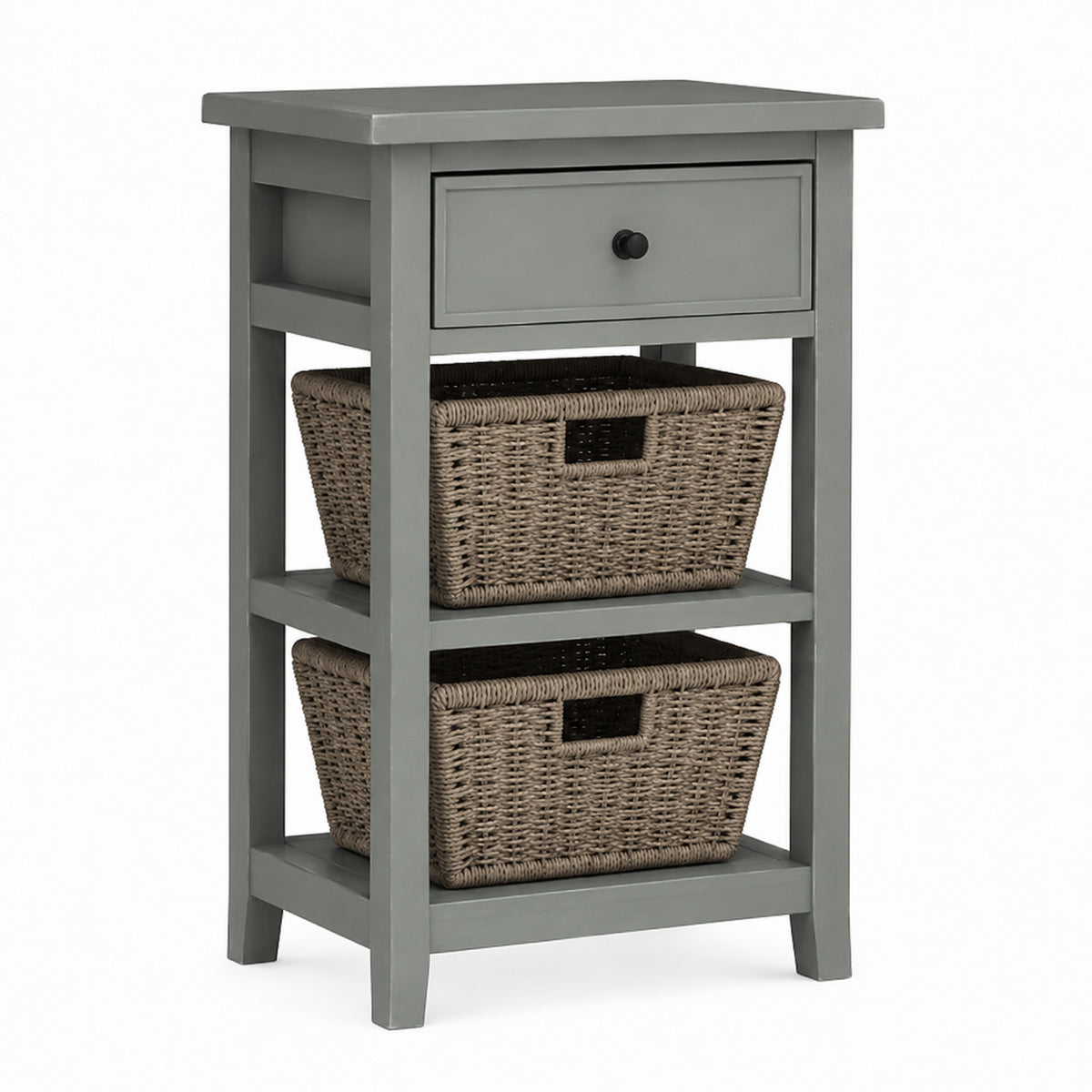 Tuscan Retreat® Basket Stand with Drawer and Open Sides