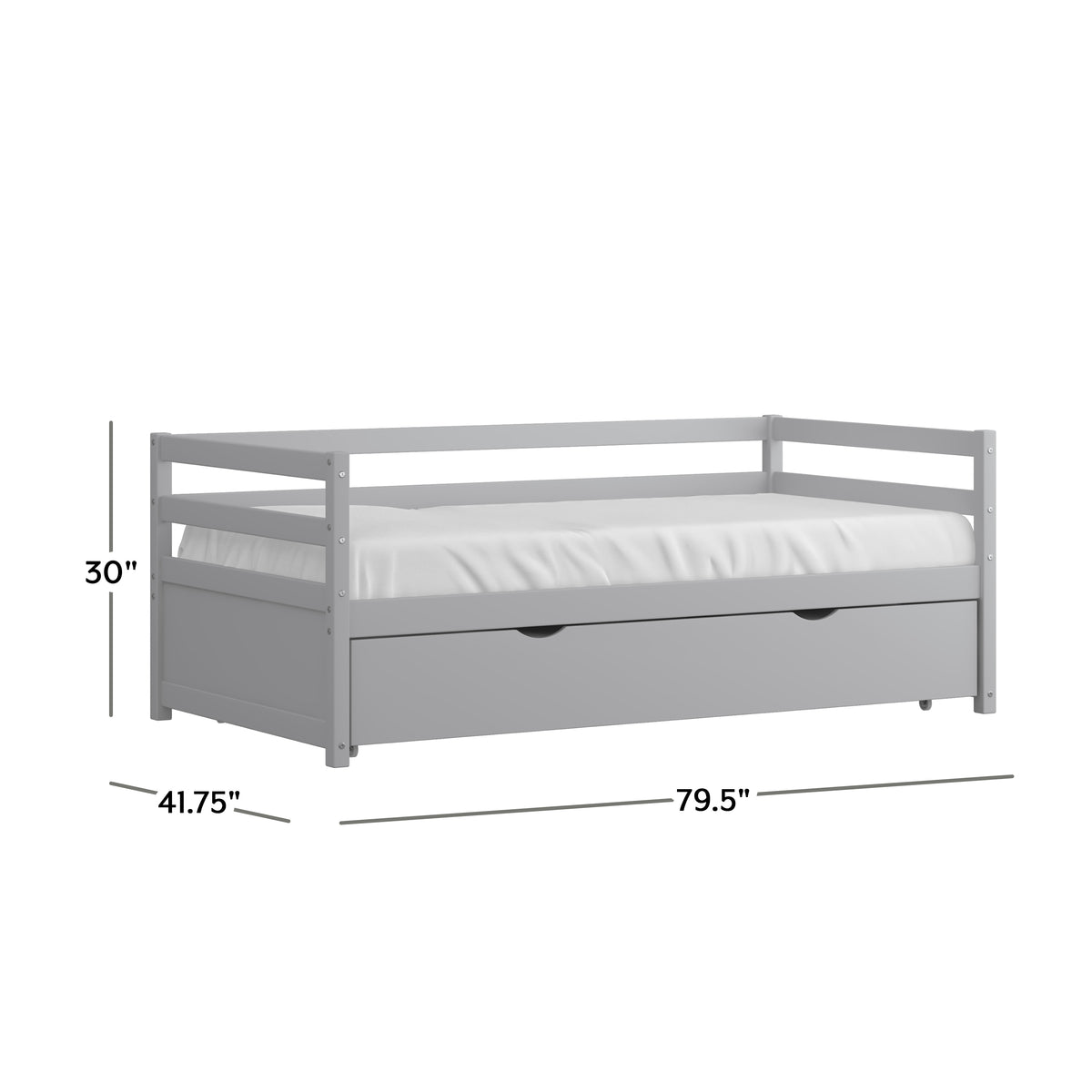 Caspian Wood Daybed, Gray