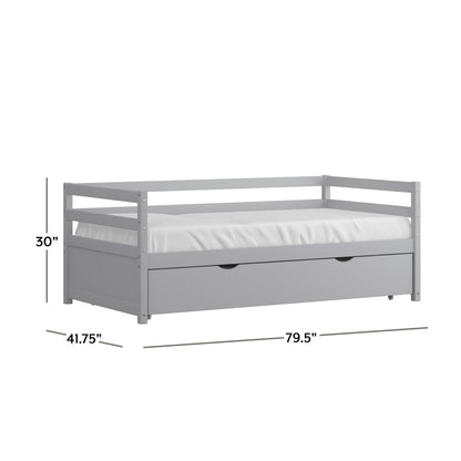 Caspian Wood Daybed, Gray