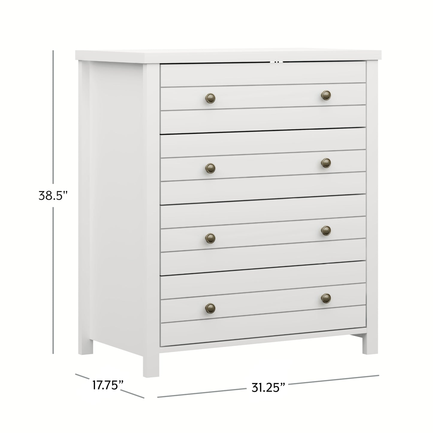 Harmony Wood 4 Drawer Dresser