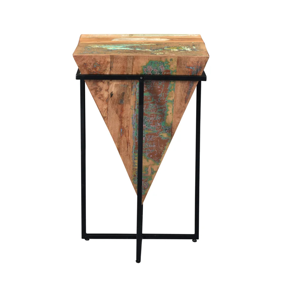 Cleopatra Wood and Metal Accent Table
