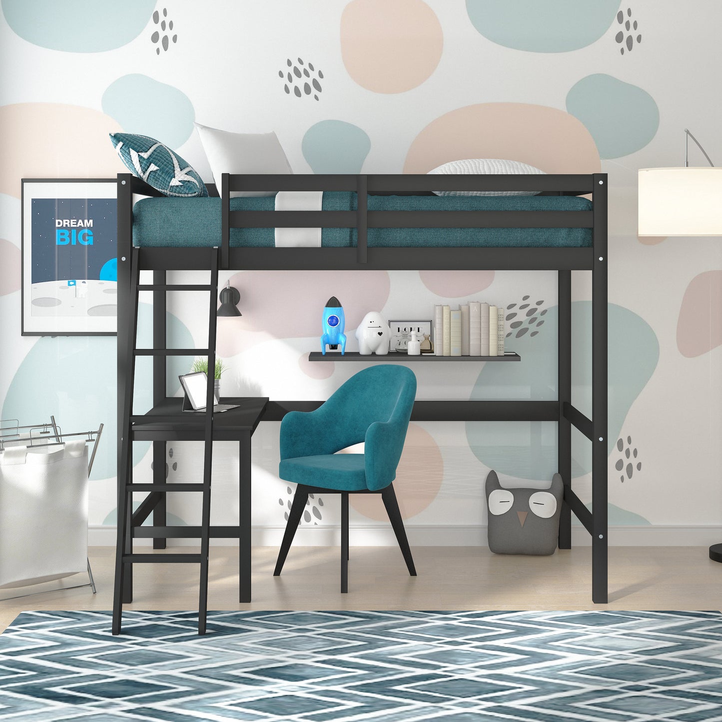 Granwood Wood Twin Loft Bed