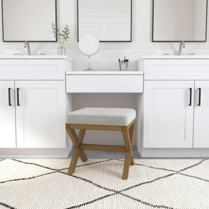Somerset Wood Vanity Stool