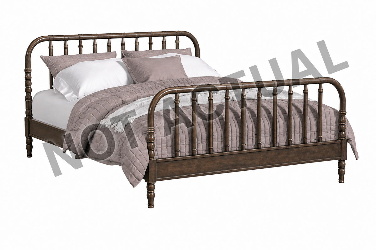 Rego Wood Spindle Queen Platform Bed
