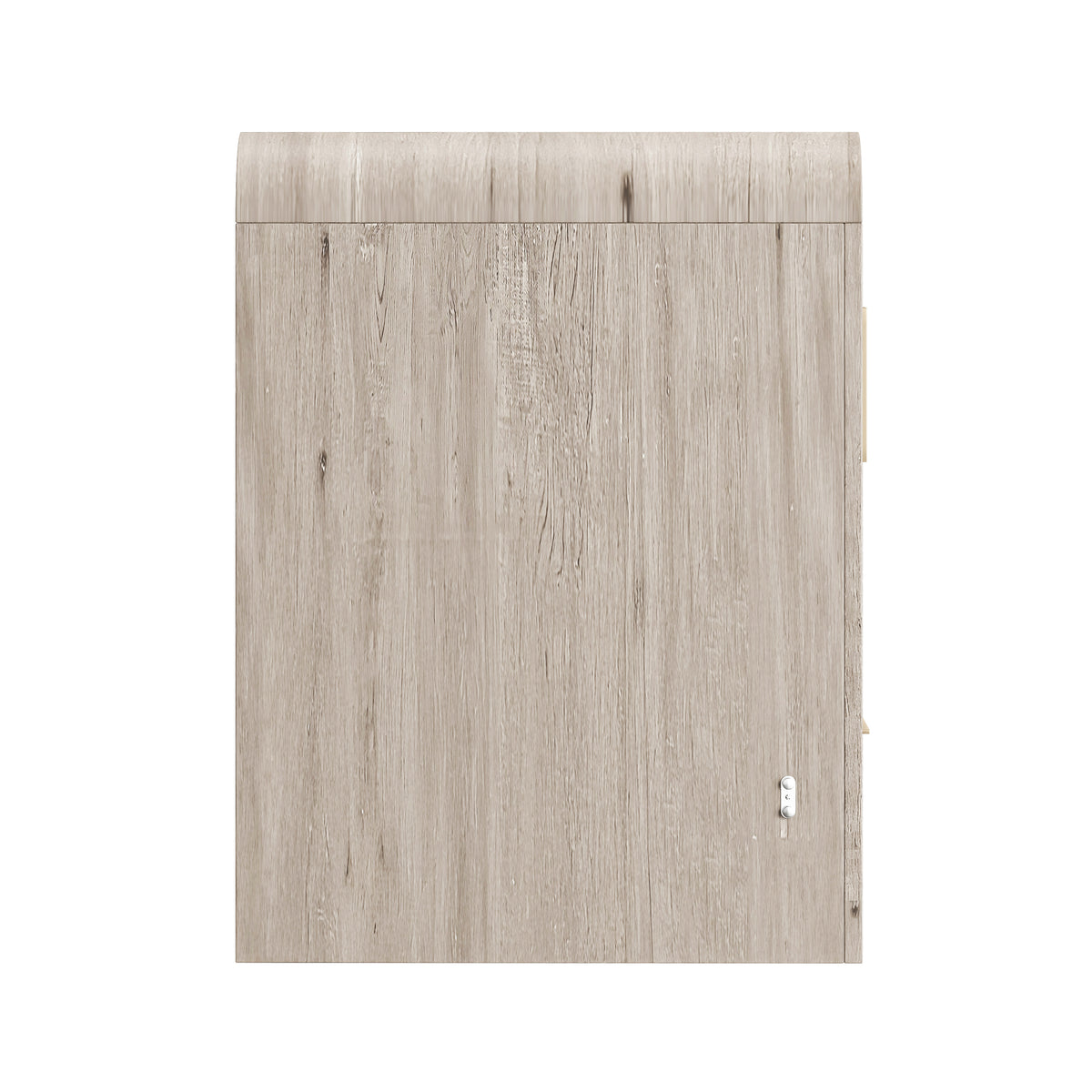 Juna Wood Queen Four Door Dream Console with Mattress and Rounded Corners, Harvest Birch Gray
