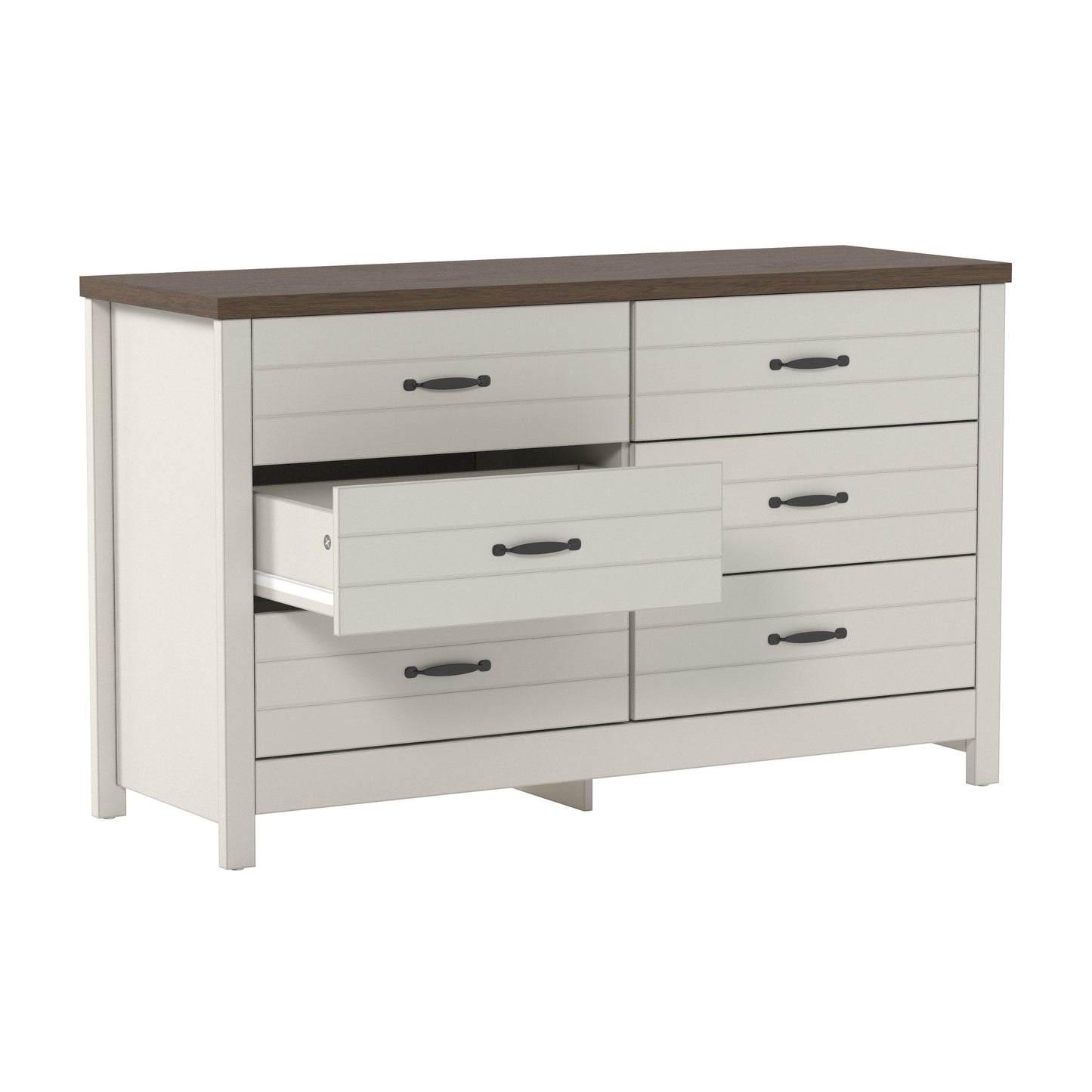 Lancaster Wood 6 Drawer Dresser
