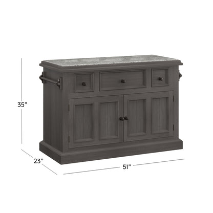 Tuscan Retreat Wood Kitchen Island