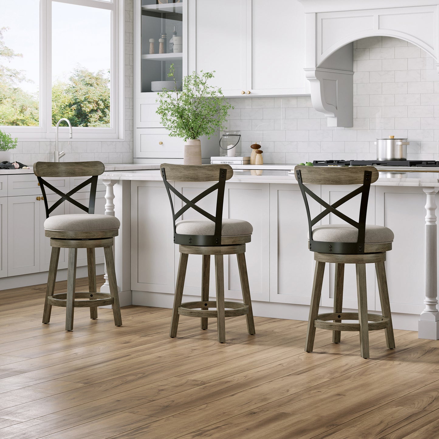 Reid Wood Counter and Bar Stools
