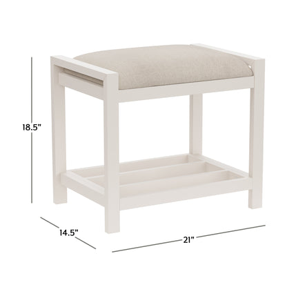 Amelia Wood Vanity Stool