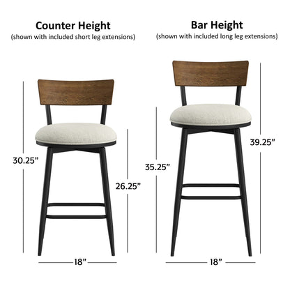 Southbridge Metal Counter and Bar Stools