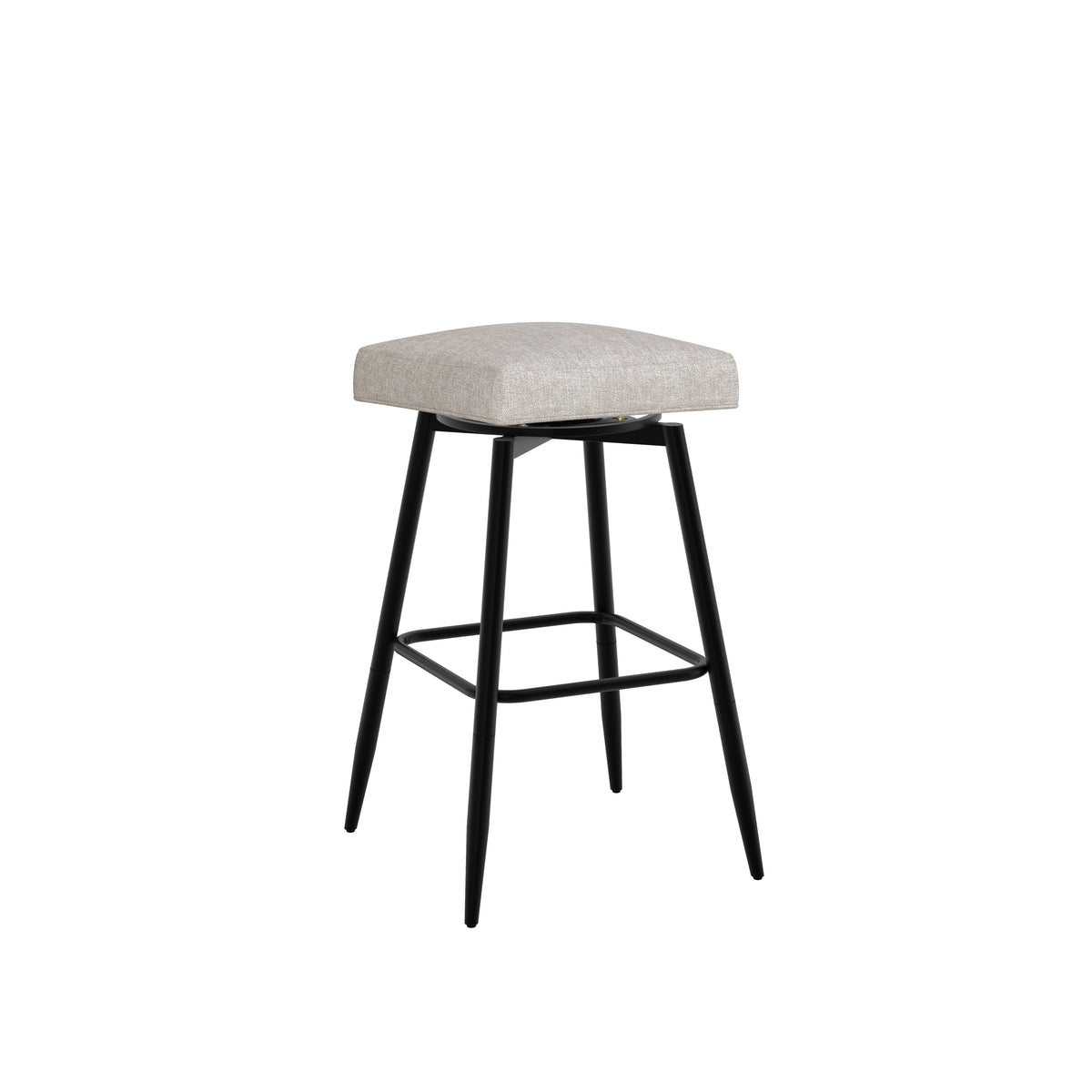 Uniquely Yours Metal Stool, Backless / Oatmeal / Black