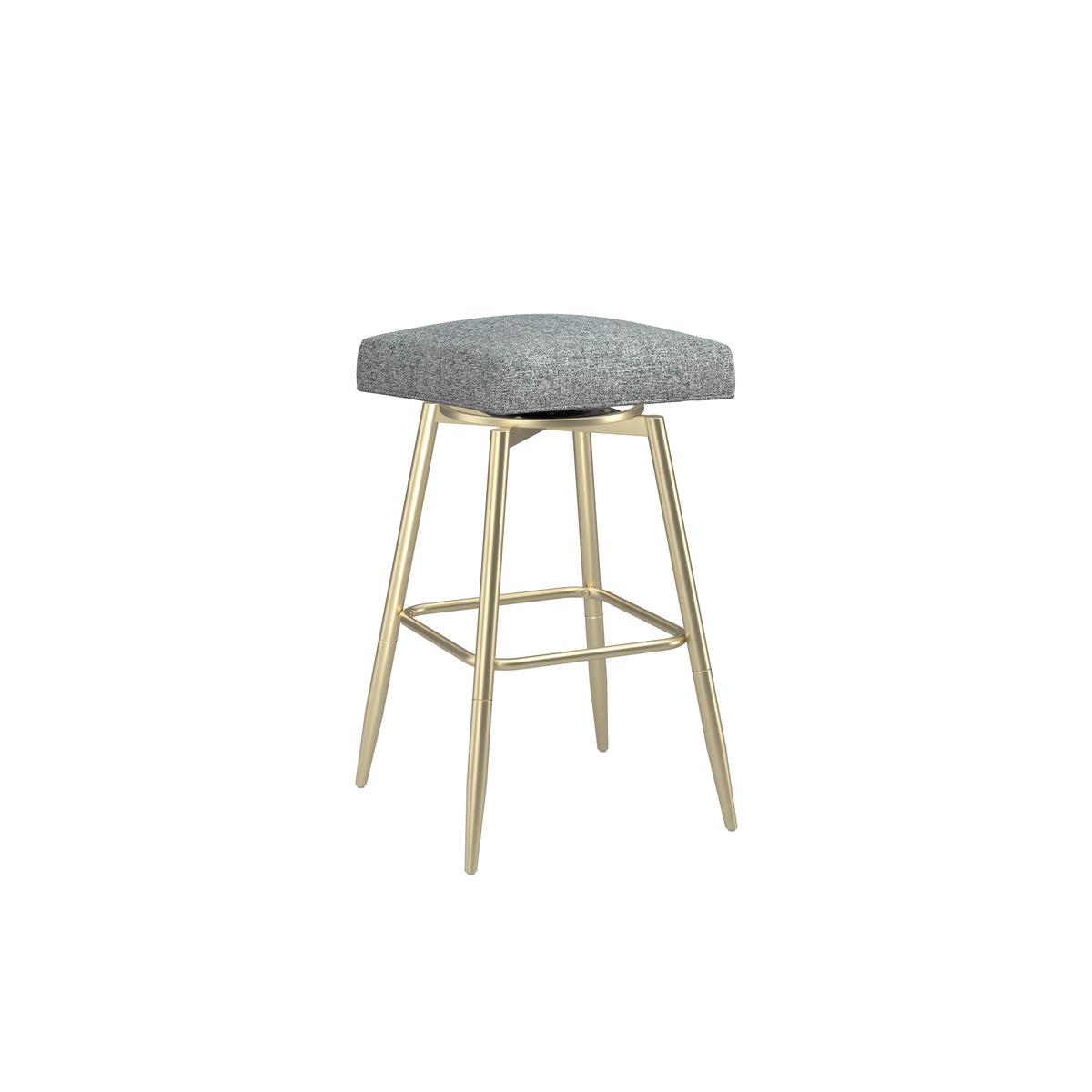 Uniquely Yours Metal Stool, Backless / Graphite / Champagne