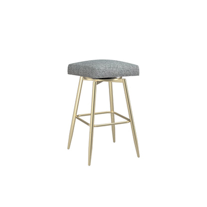 Uniquely Yours Metal Stool, Backless / Graphite / Champagne