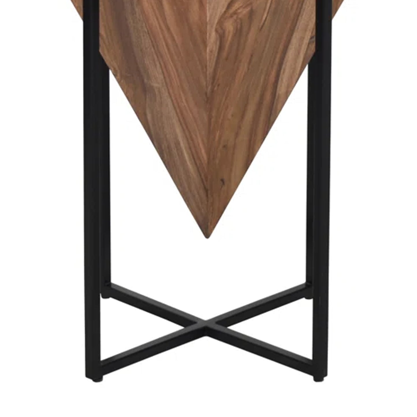 Cleopatra Wood and Metal Accent Table