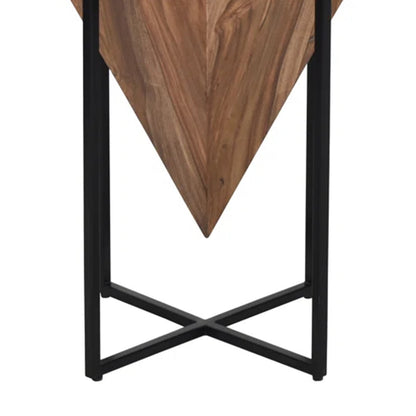 Cleopatra Wood and Metal Accent Table