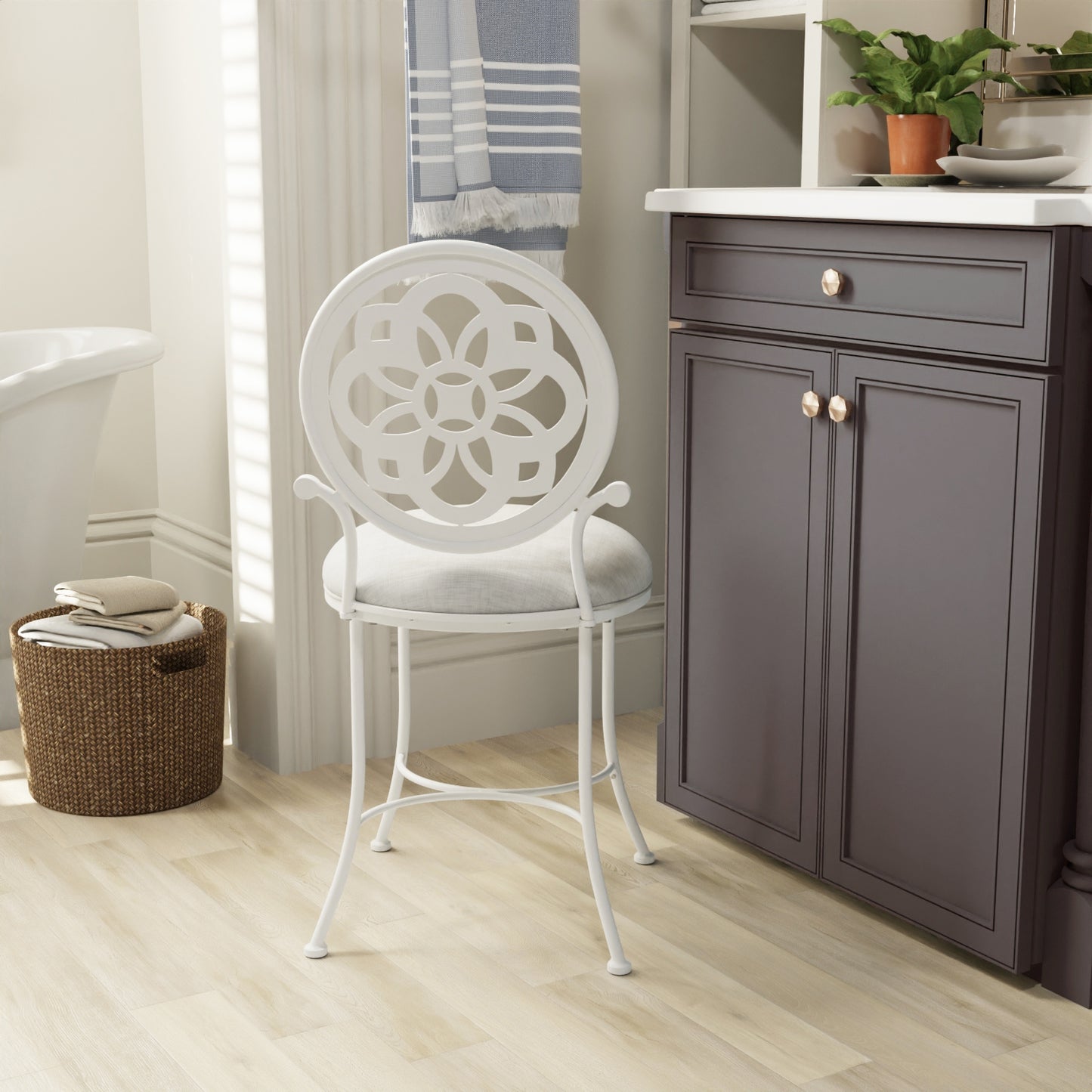 Maeve Metal Vanity Stool