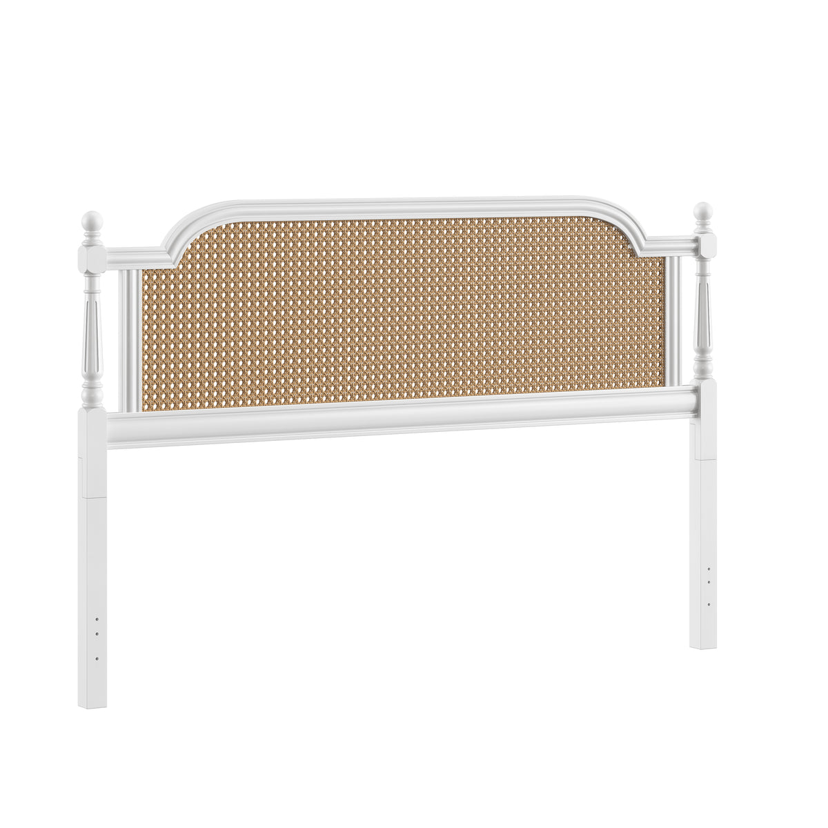 Melanie King Size Wood and Cane Inset Panel Headboard